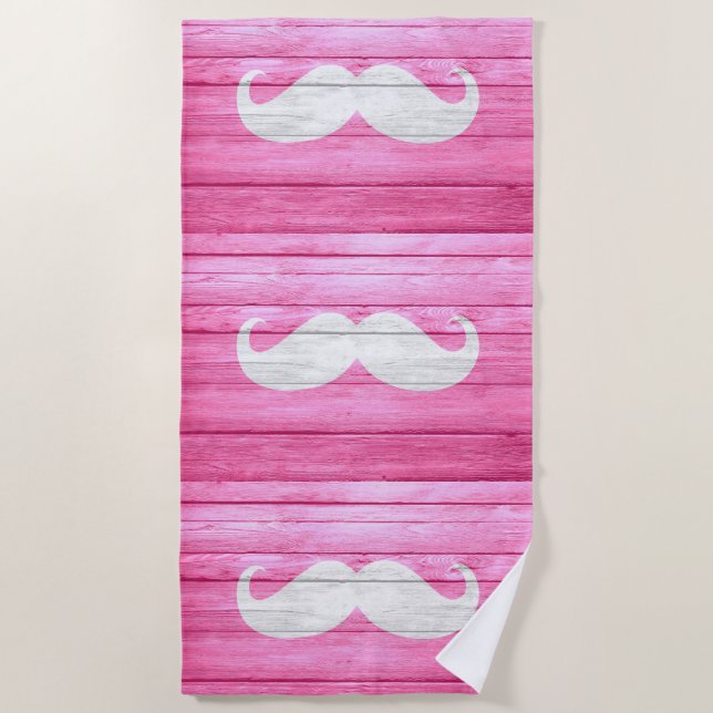 Serviette De Plage Moustache drôle #48 (Devant)