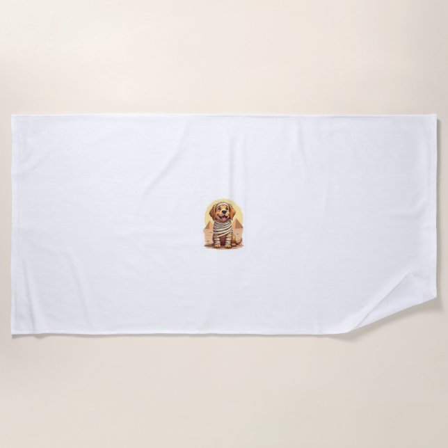 Serviette De Plage Mummy Golden Retriever (Devant)