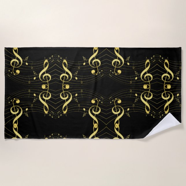 Serviette De Plage Musical (Devant)