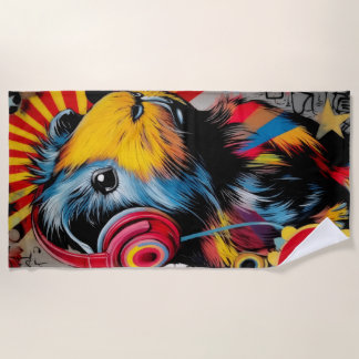 Serviette De Plage Musique de cochons d'Inde Urban Art