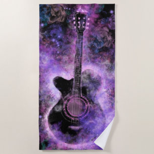 Serviette De Plage Musique guitare romantique - Espace magique