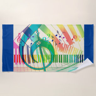 Serviette De Plage Musique, sons, joie
