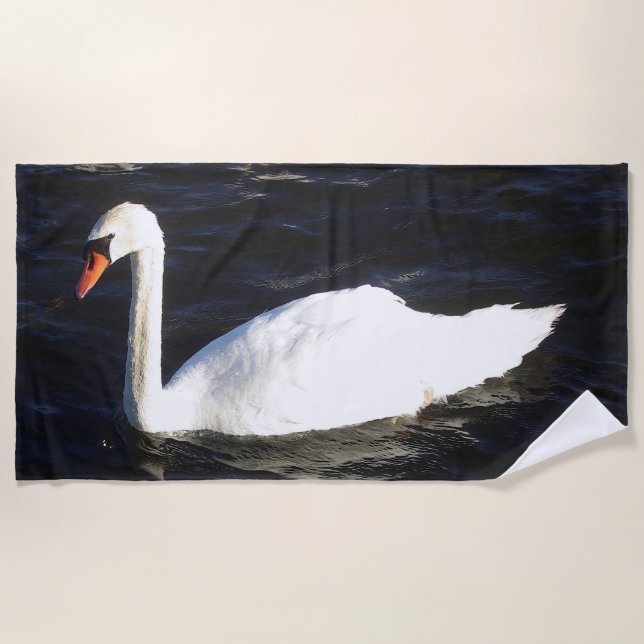 Serviette de plage Mute Swan (Devant)