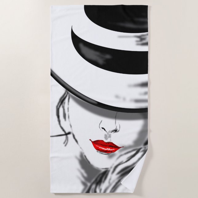 Serviette de plage mystérieuse Woman (Devant)