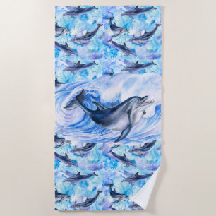 Serviette De Plage Nager Avec Les Dauphins