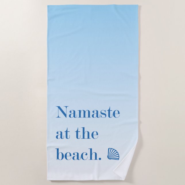 Serviette De Plage Namaste Sur La Plage (Devant)
