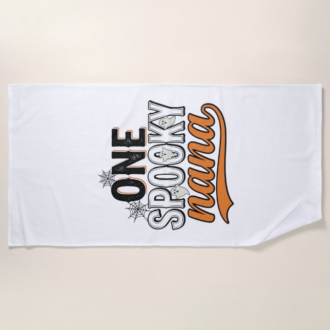 Serviette De Plage Nana fantôme Halloween épouvantable Création de T- (Devant)