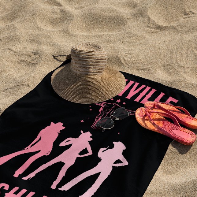 Serviette De Plage Nashville Enterrement de Vie de Jeune Fille Derniè (Créateur téléchargé)
