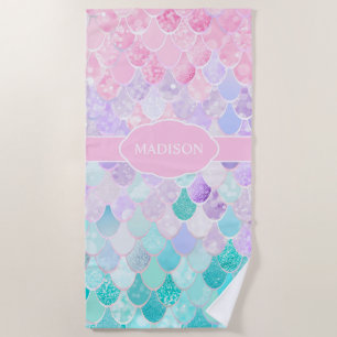 Serviette de plage nautique élégante mignonne de