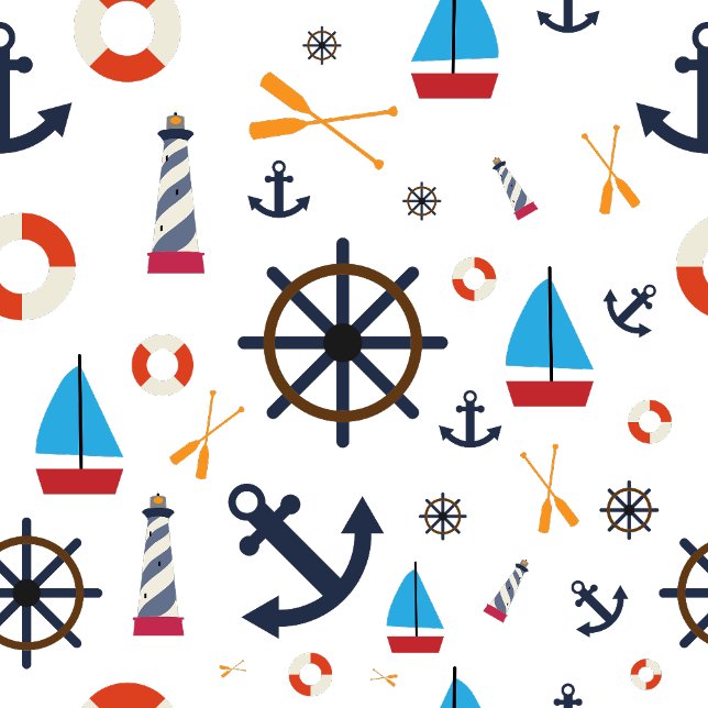 Serviette de plage nautique Évasion côtière (Créateur téléchargé)