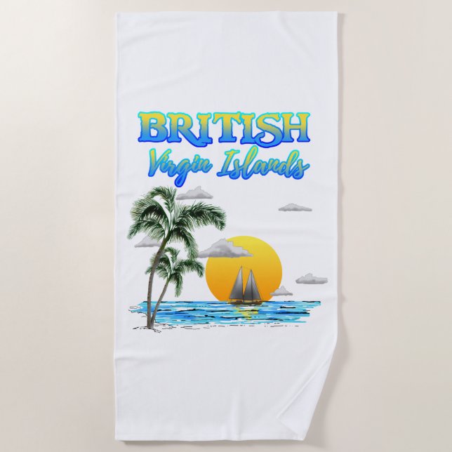 Serviette De Plage Navigation des Îles Vierges britanniques (Devant)