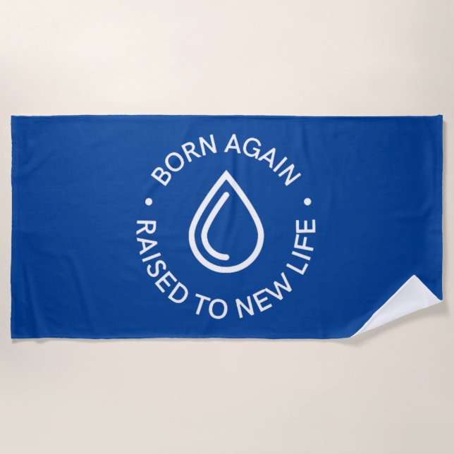Serviette De Plage Né de nouveau Baptism Beach Towel (Devant)