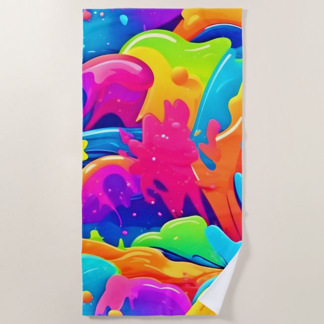 Serviette De Plage Nébuleuse des couleurs (Devant)