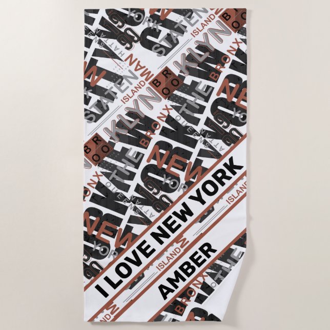 Serviette De Plage Neon Pulse de New York (Devant)
