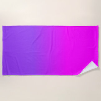 Serviette De Plage Neon Purple and Hot Pink Ombre Shade Color Fade