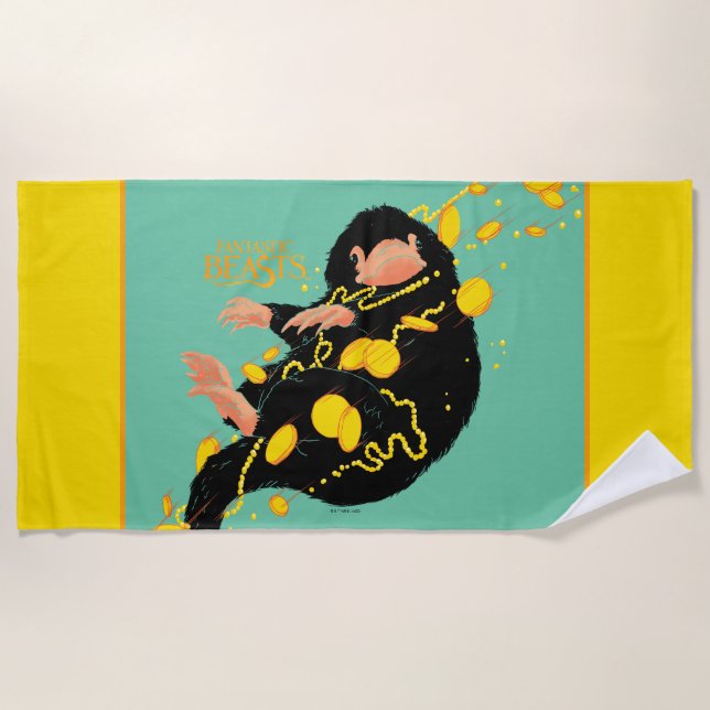 Serviette De Plage Niffler Floating With Gold (Devant)