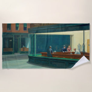 Serviette De Plage Nighthawks 1942 d'Edward Hopper