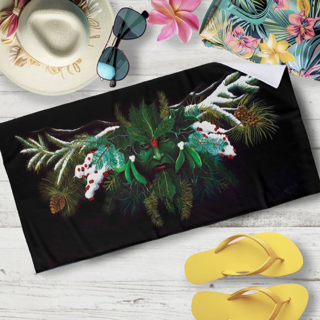 Serviette De Plage Noël Homme vert (Créateur téléchargé)