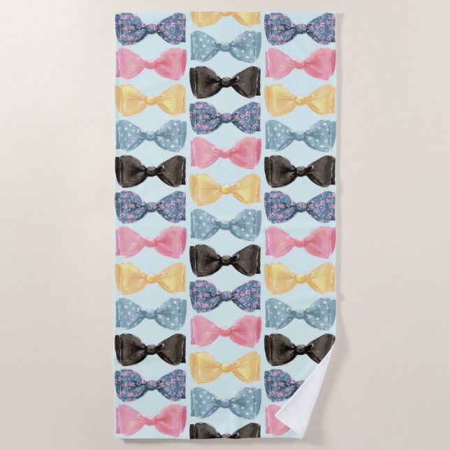 Serviette De Plage Nœuds Papillons (Devant)