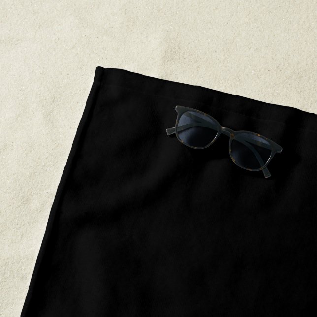 Serviette De Plage Noir (En situation)