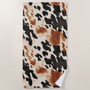 Serviette De Plage Noir Crème Brown