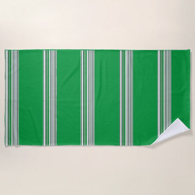 Serviette de plage noire et verte (Devant)