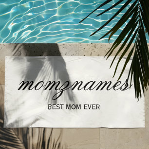 Serviette De Plage Nom de la calligraphie personnalisée de la meilleu