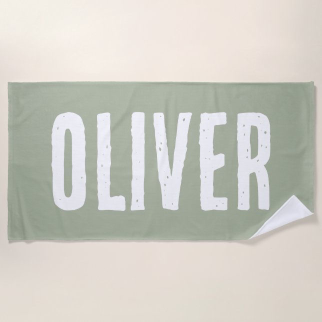 Serviette De Plage Nom personnalisé Piscine personnalisée Anniversair (Devant)