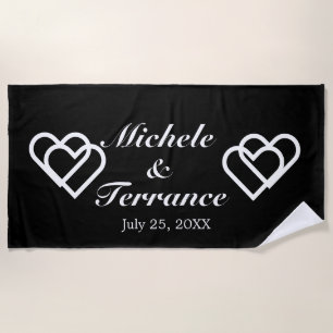 Serviette De Plage Noms des mariées Customisées des jeunes mariées No