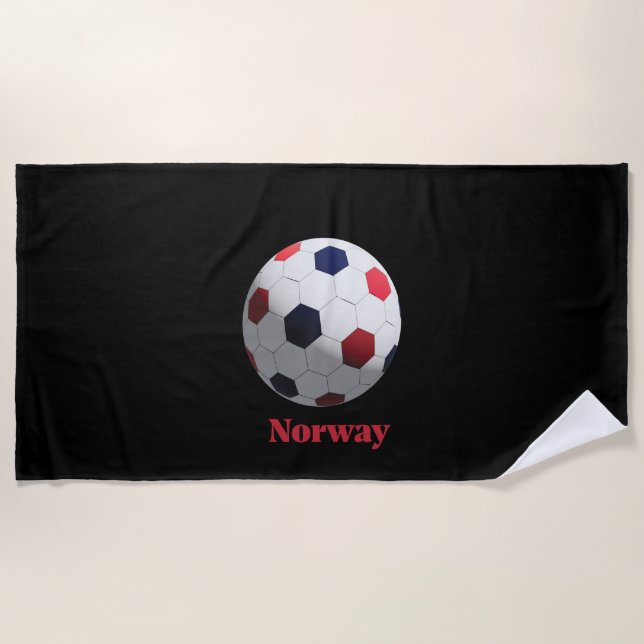 Serviette De Plage Norway soccer (Devant)