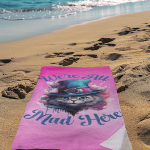 Serviette De Plage Nous sommes tous fous ici - Alice au pays des merv
