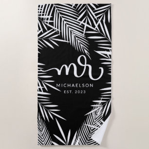 Serviette De Plage Nouveau M. Feuilles tropicales