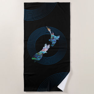 SERVIETTE DE PLAGE NOUVELLE-ZÉLANDE DE PAUA
