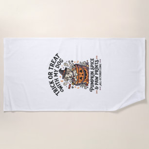 Serviette De Plage Nuit de bonbons d'Halloween pour chiens