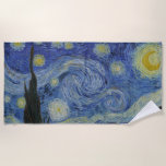 Serviette De Plage "Nuit étoilée" par Van Gogh<br><div class="desc">Ce design présente une reproduction en très haute résolution non altérée et non modifiée du célèbre tableau "Starry Night" de Van Gogh.</div>