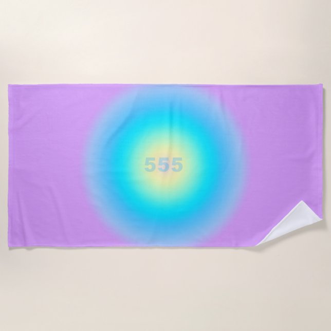 Serviette De Plage Numéros d'ange 555 - Nouveaux débuts (Devant)
