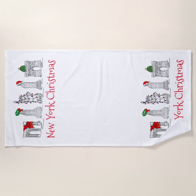 Serviette De Plage NYC New York City Noël Noël Noël Noël Noël (Devant)