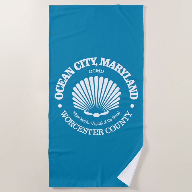 Serviette De Plage Ocean City (coquillage) (Devant)