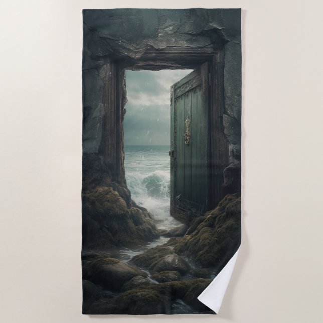Serviette de plage Ocean Door (Devant)