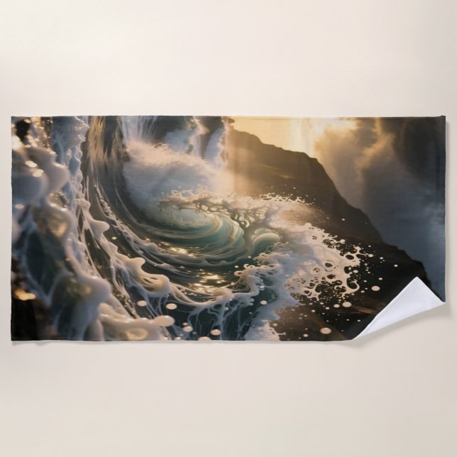 Serviette De Plage Ocean Waves & Sea Foam Beach Towel (Devant)