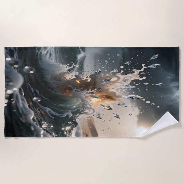 Serviette De Plage Ocean Waves & Sea Foam Beach Towel (Devant)