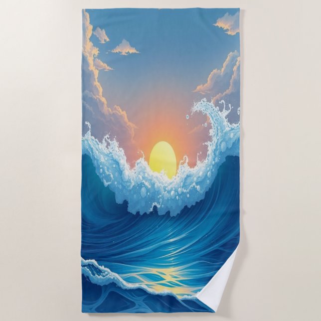 Serviette De Plage Ocean Waves & Sun Beach Towel (Devant)