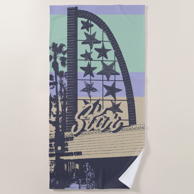 Serviette De Plage Oceanside Star Cinema Stripes (Devant)