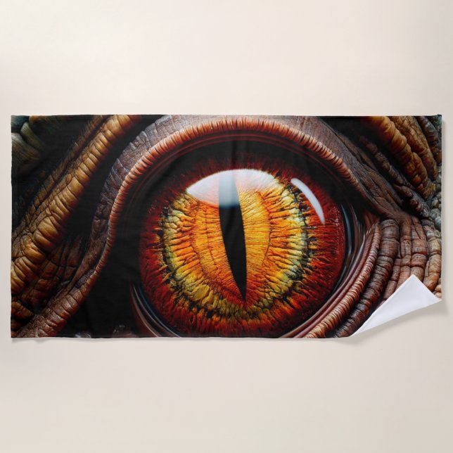 Serviette De Plage OEil Dinosaure (Devant)