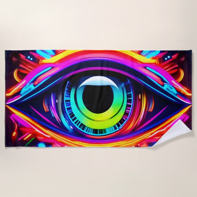 Serviette De Plage OEil psychédélique de l'univers (Devant)