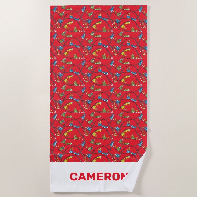 Serviette De Plage Oeufs verts et jambon | Motif de train (Devant)