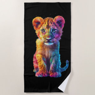 Serviette De Plage Oh Bébé Gros Chat Petit