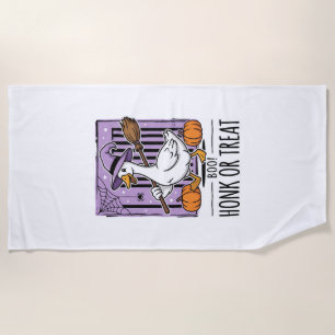 Serviette De Plage Oie sorcière de Halloween Honk ou Treat