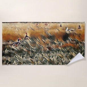 Serviette De Plage Oies et canards