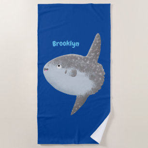 Serviette De Plage Oiseau de mer mola mola mignonne caricature